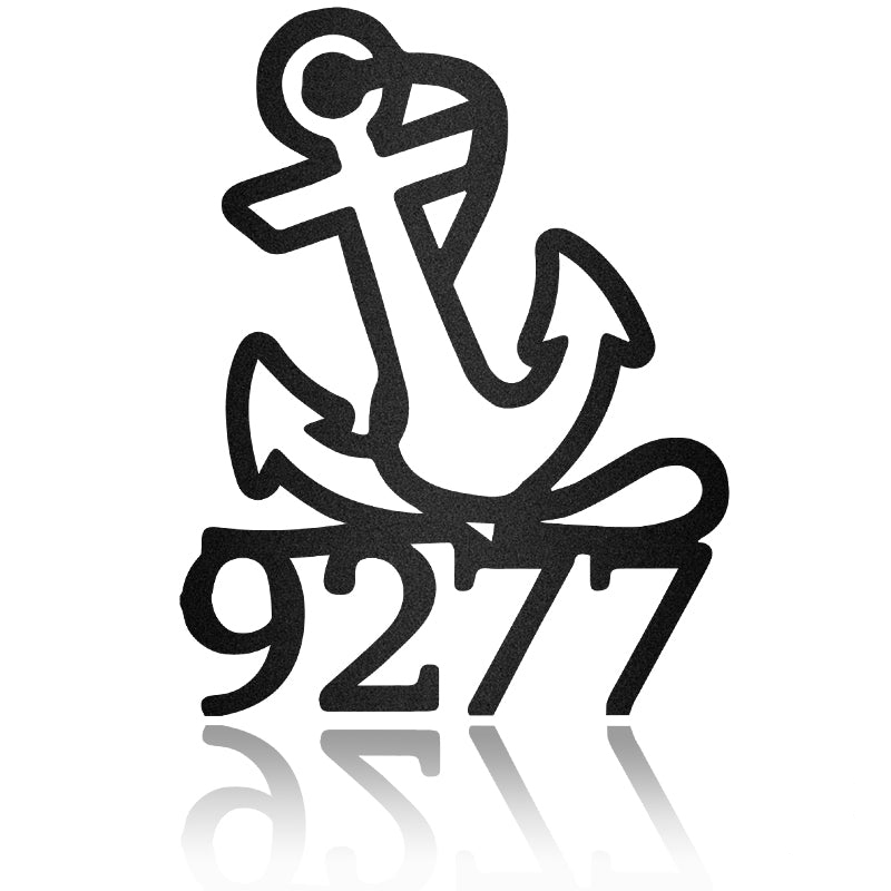 Anchor Number Sea Beach Metal Wall Art
