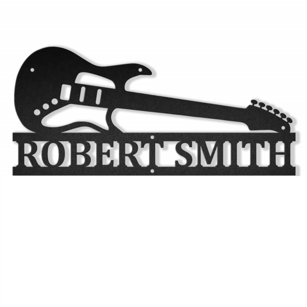 Guitar Bass Monogram Personalized Metal Wall Art