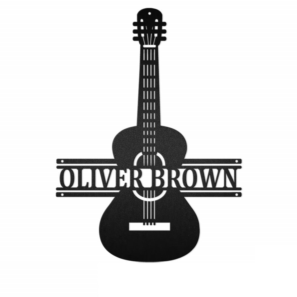 Guitar Classic Personalized Metal Wall Art