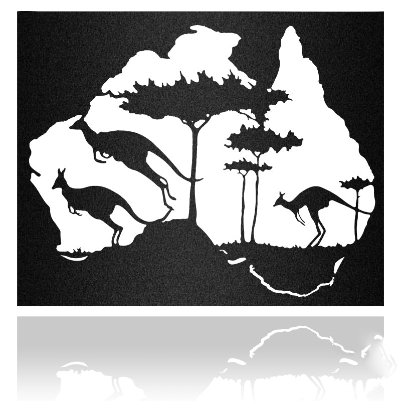Australian Kangaroo Metal Wall Art