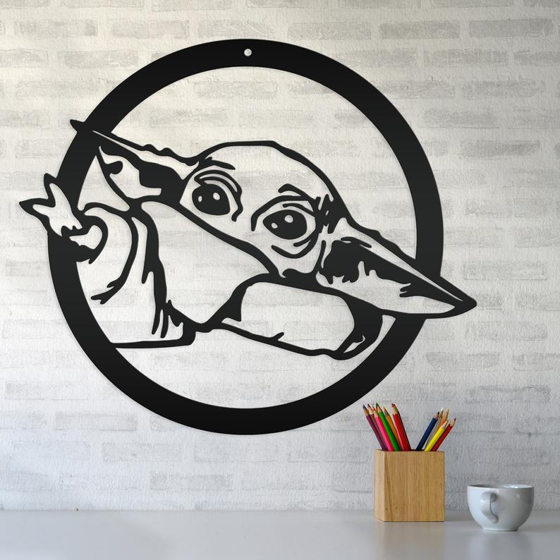 Baby Yoda 7 Metal Wall Art