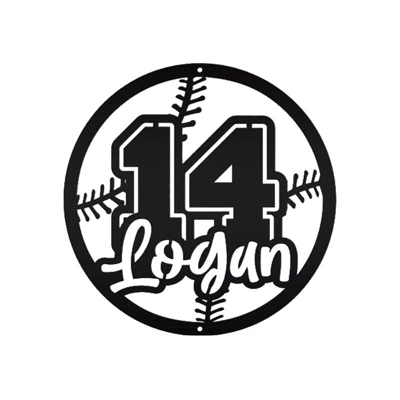 Baseball/Softball Monogram 3 Metal Wall Art