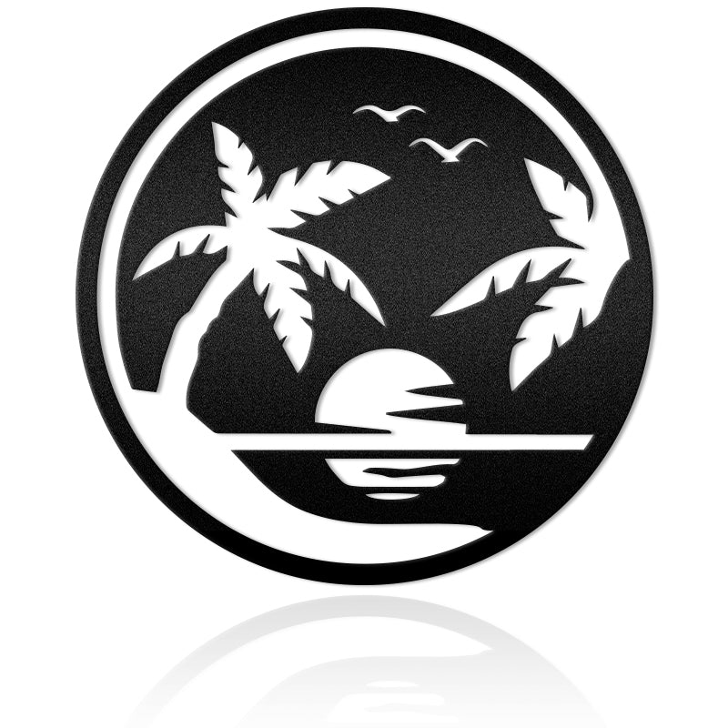 Beach Sunset Sea Holidays Ocean Metal Wall Art