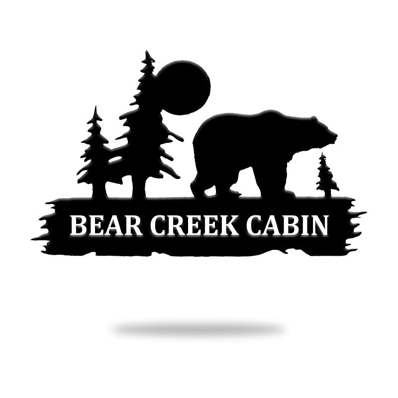 Bear Personalized Bear Metal Sign Metal Wall Art