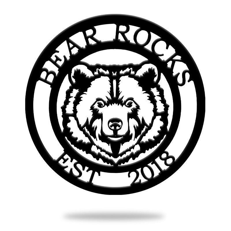 Custom Bear Metal Sign Metal Wall Art