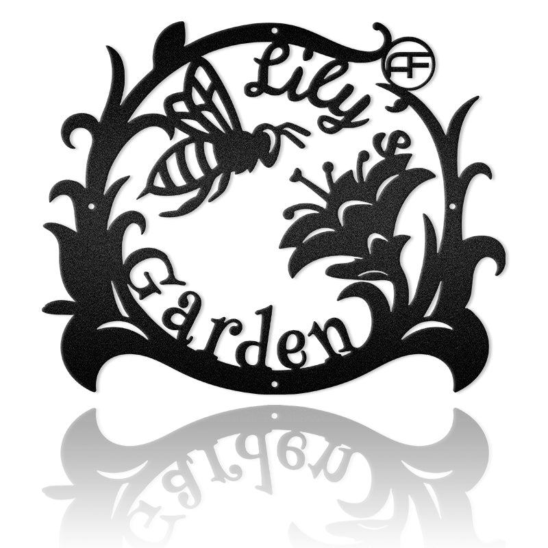 Bee Garden Metal Metal Wall Art