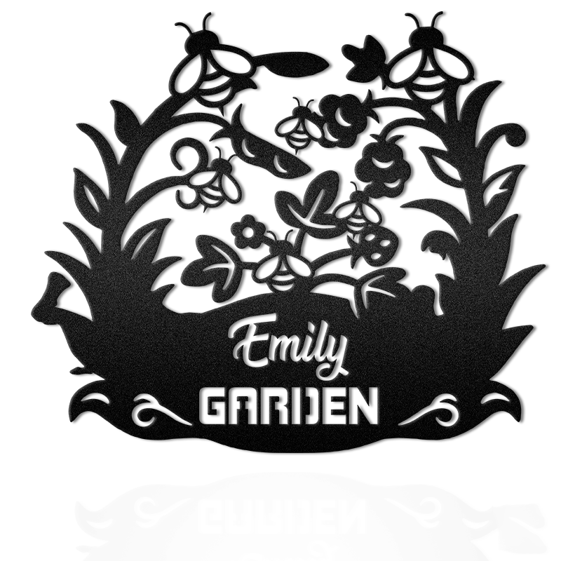 Bee Garden Metal Sign Farmhouse Decor Metal Wall Art