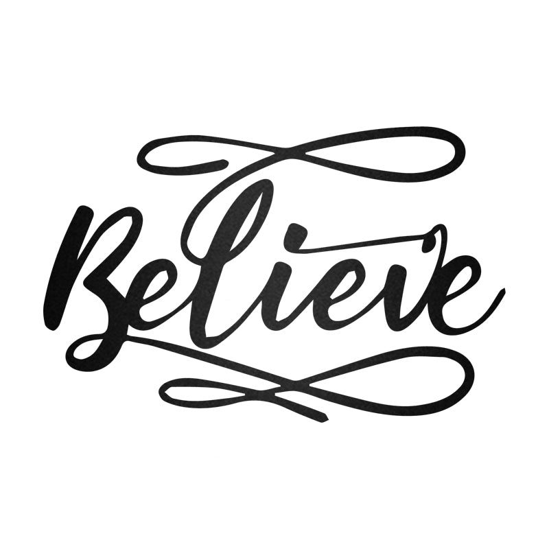 Believe Letter Sign, Gift For Love Couple Metal Wall Art