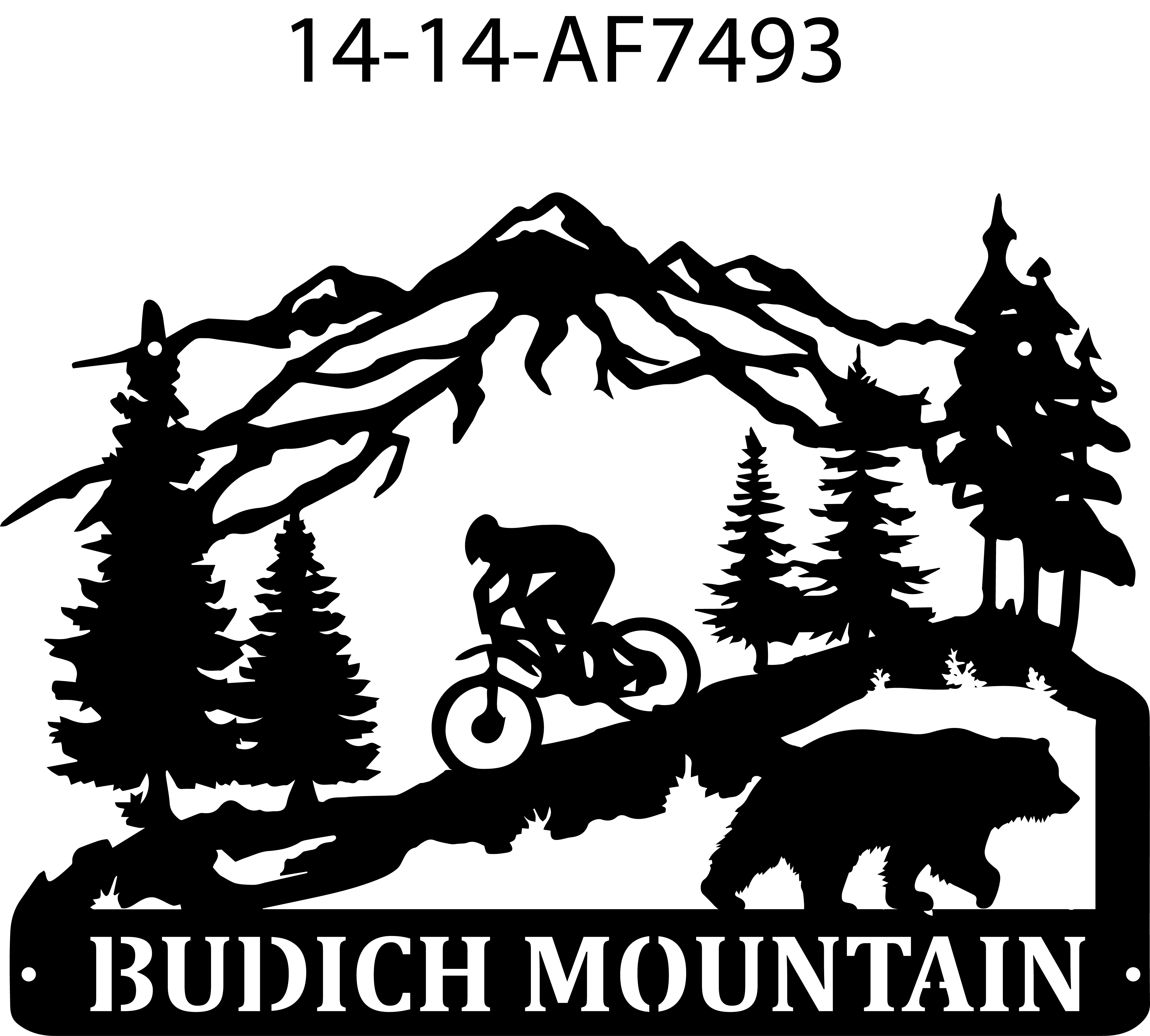 Bicycle Mountain Metal Wall Art