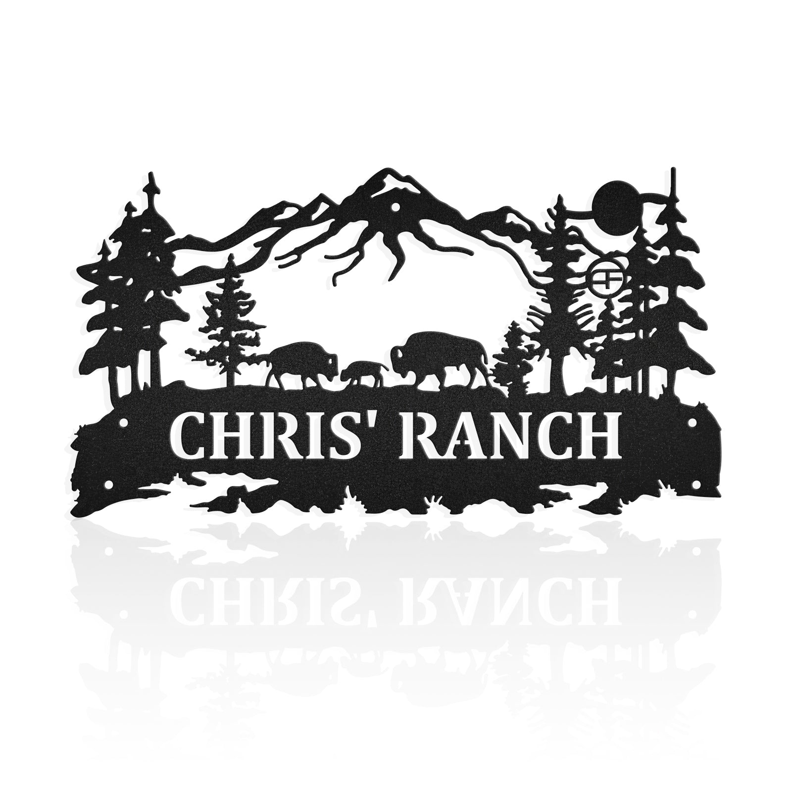 Bison Farmhouse Decor Metal Wall Art