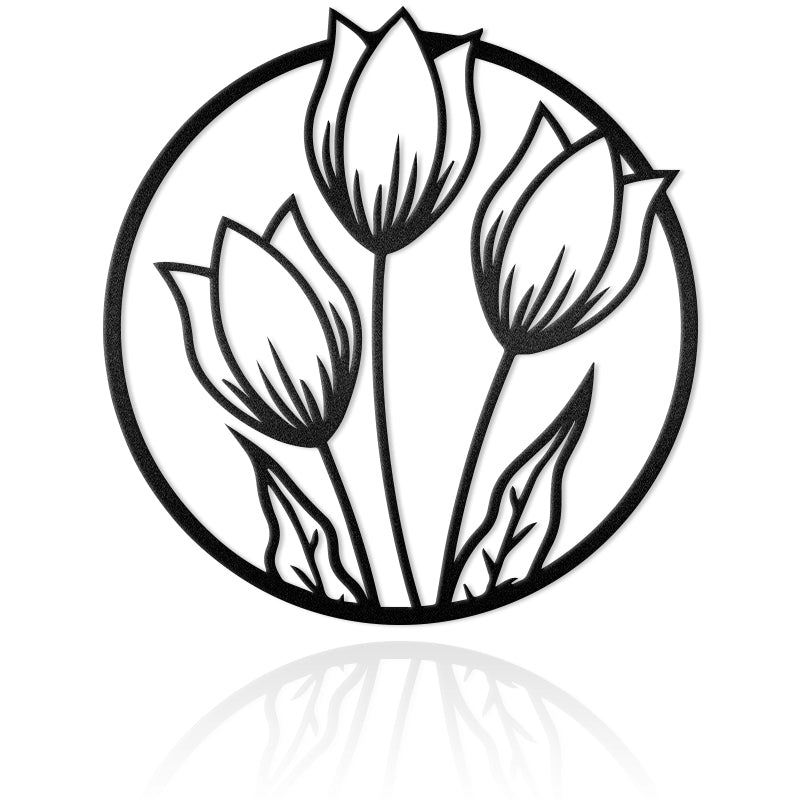 Tulip Flower Metal Wall Art 3