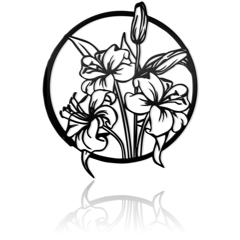 Beautiful Bloom Of Flowers Metal Wall Art