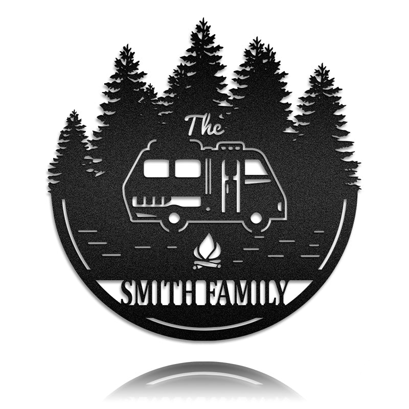 Camping Partners Car Metal Wall Art