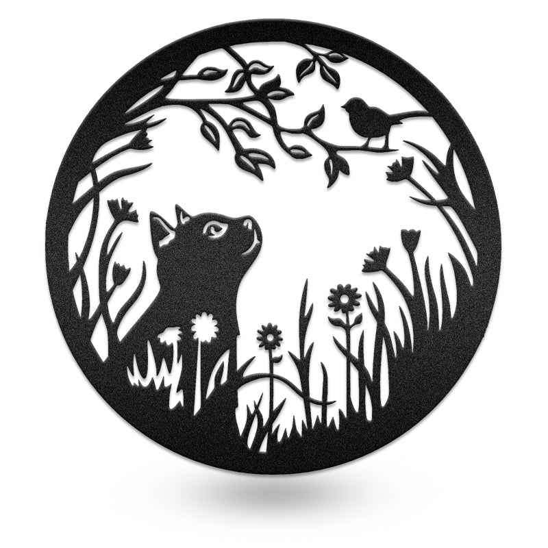 Cat Nature Decorative Sign Metal Wall Art