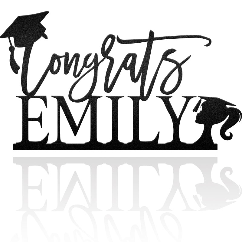 Congrats Custom Name Afculture Metal Wall Art