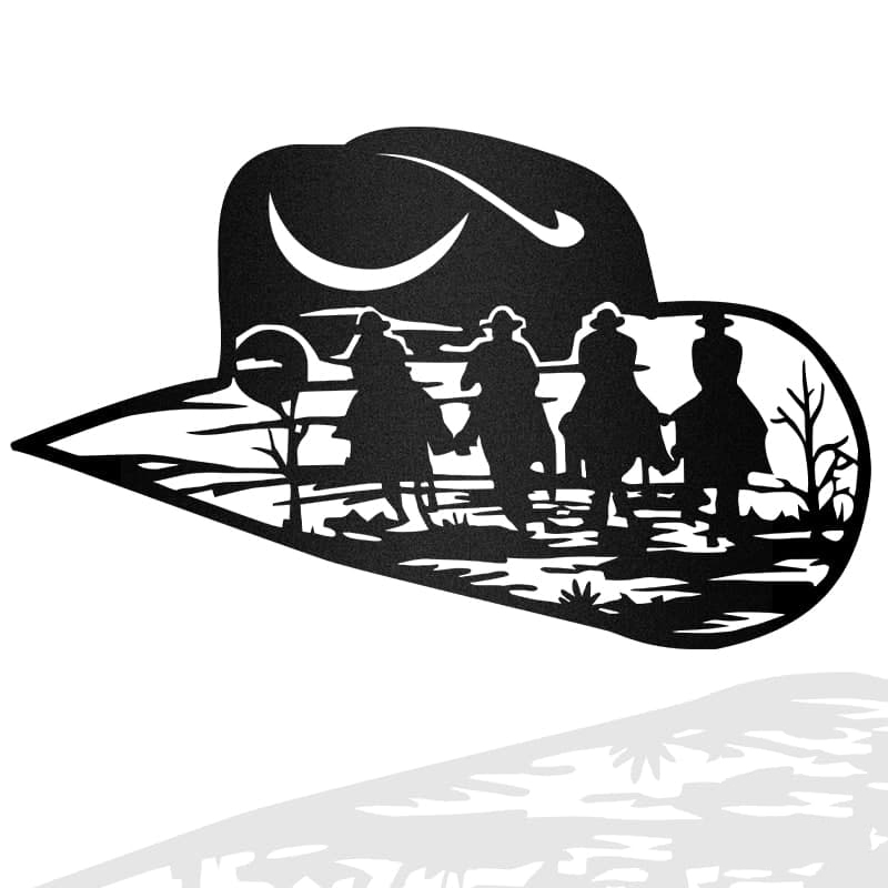 Cowboy Hat Metal Wall Art