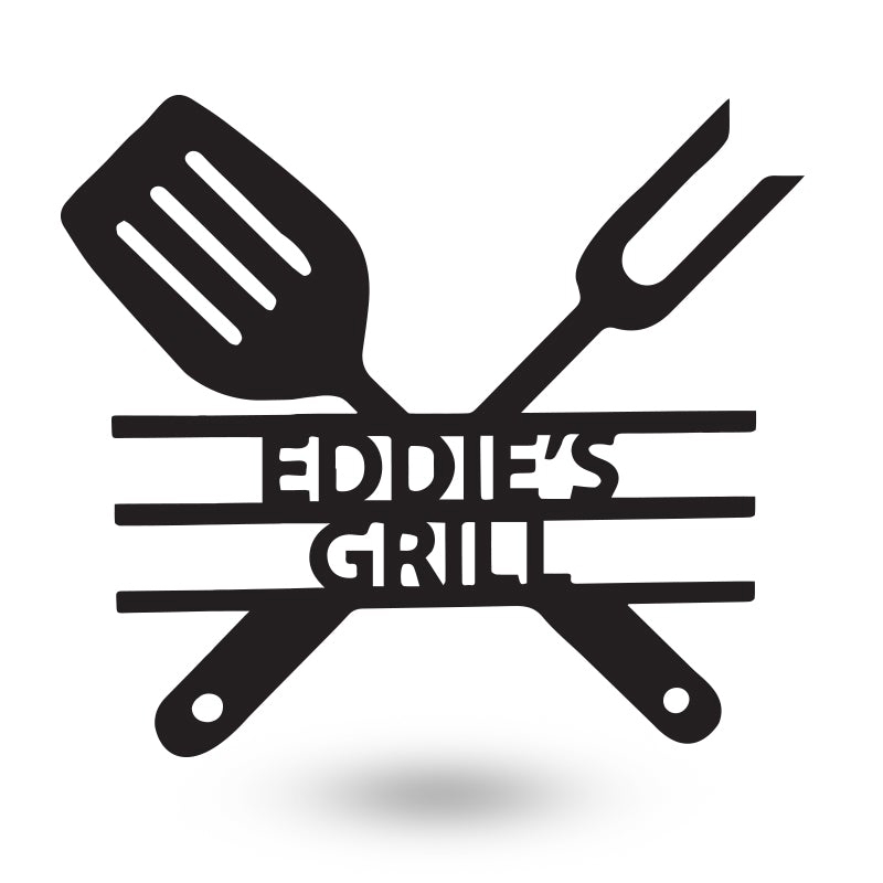 Custom Grill BBQ Barbecue Grill Metal Wall Art