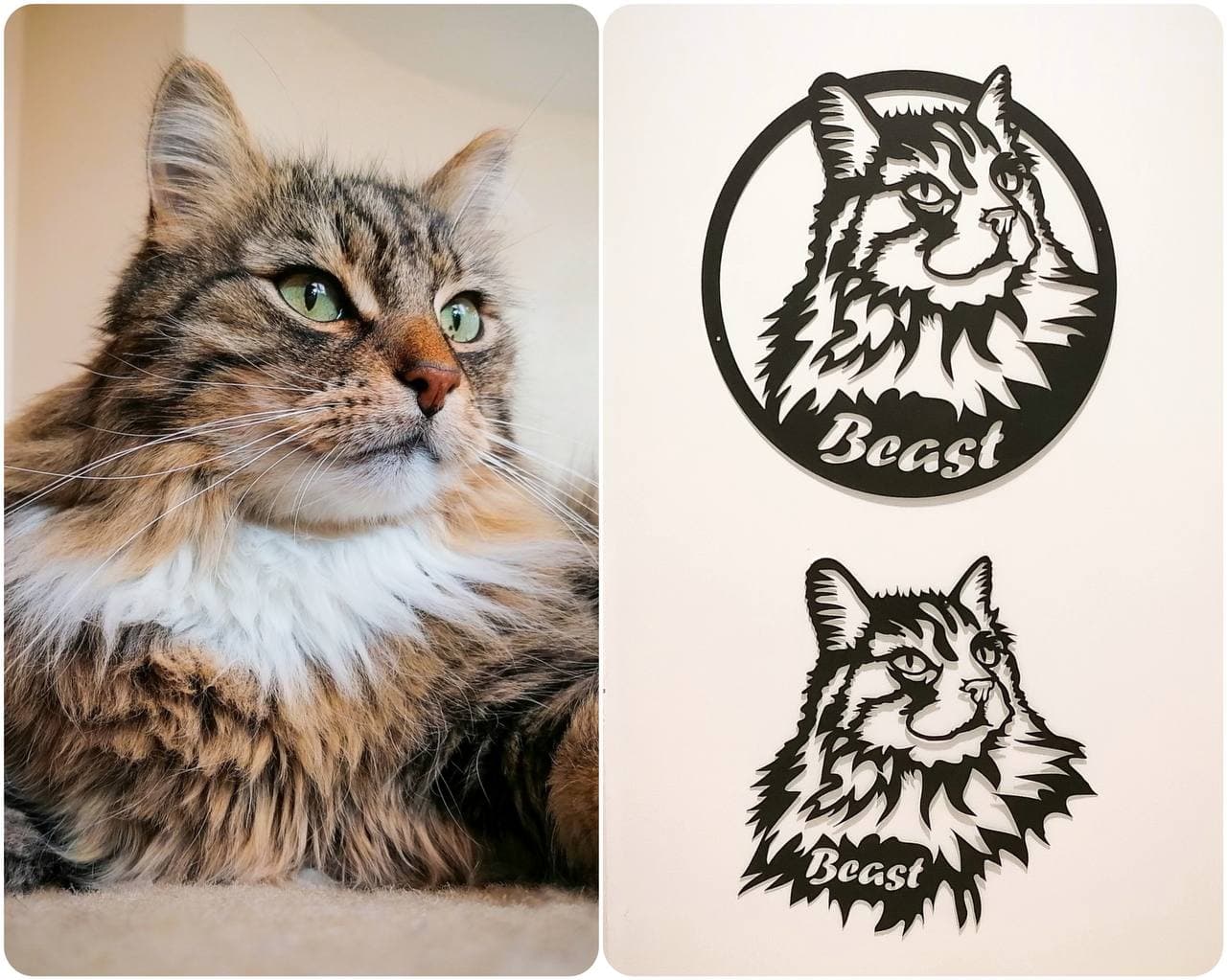 Turned Pet To Metal Art Metal Wall Art