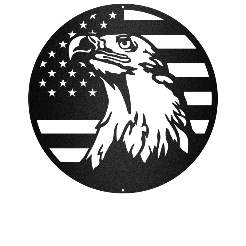 Eagle America Flag Sign Independence Day Metal Wall Art