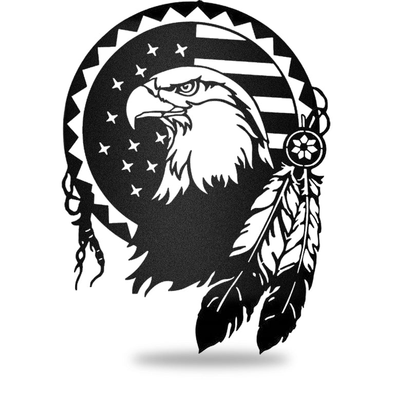 Eagle Art American Flag Sign Independence Day Metal Wall Art