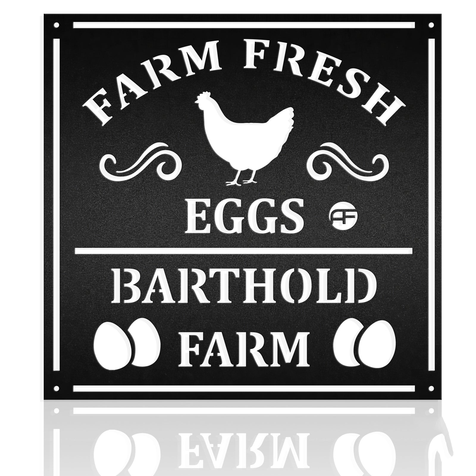 Farm Fresh Egg Custom Metal Sign Metal Wall Art Decor