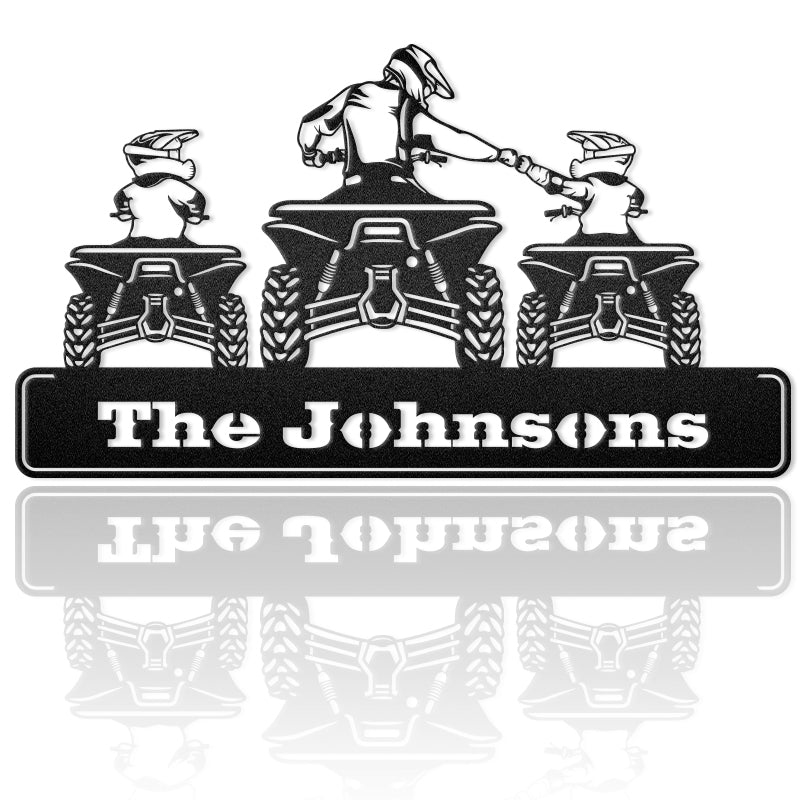 Father And Sons Father'S Day Bike Metal Wall Art