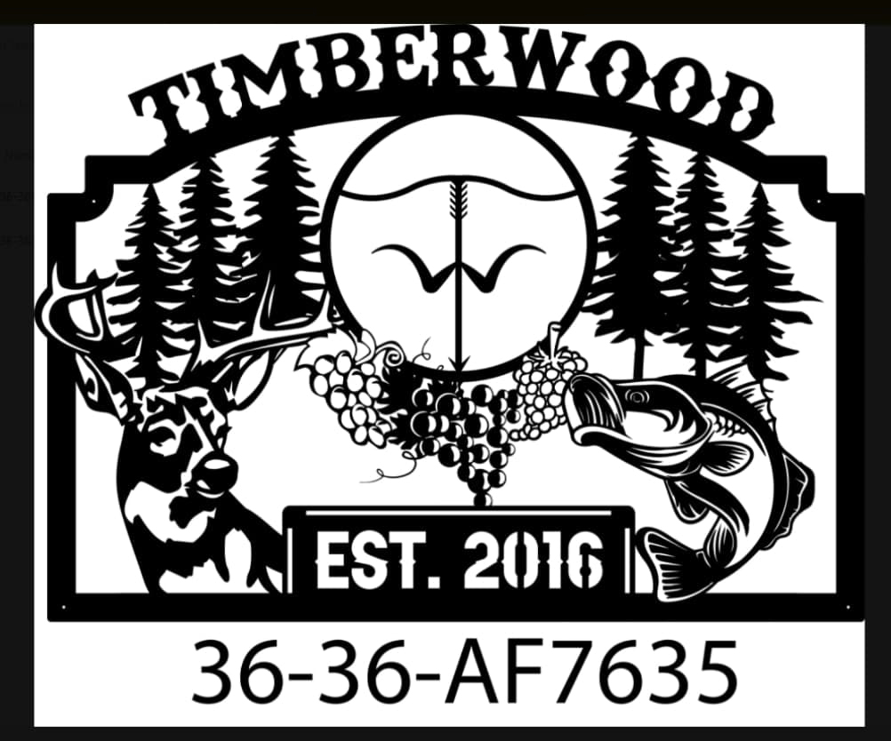 Largemouth, Deer Hunting Metal Art Sign