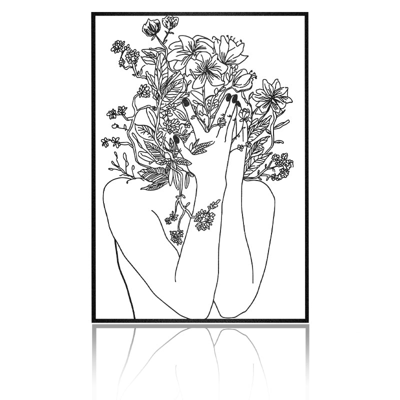 Flowers Woman Metal Wall Decor