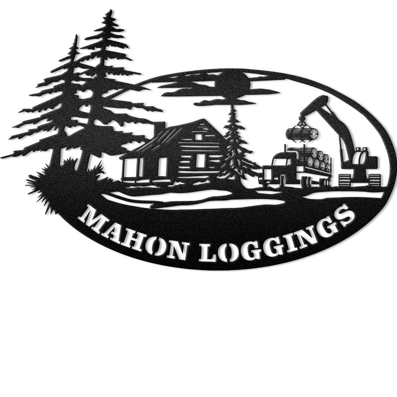 Forest Trucking Logger 2 Metal Wall Art