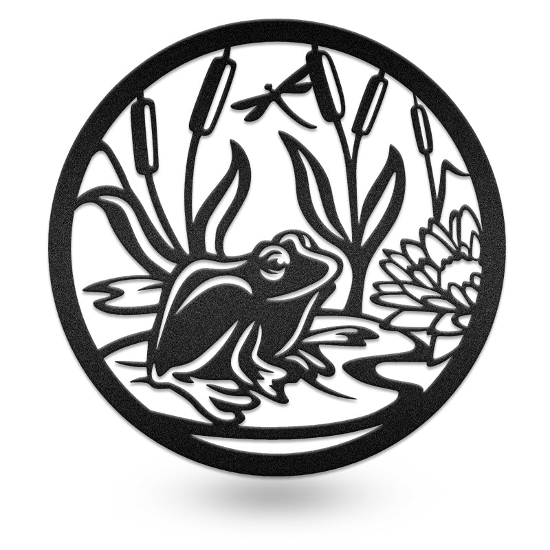 Frog Swamp Decorative Sign Metal Wall Art