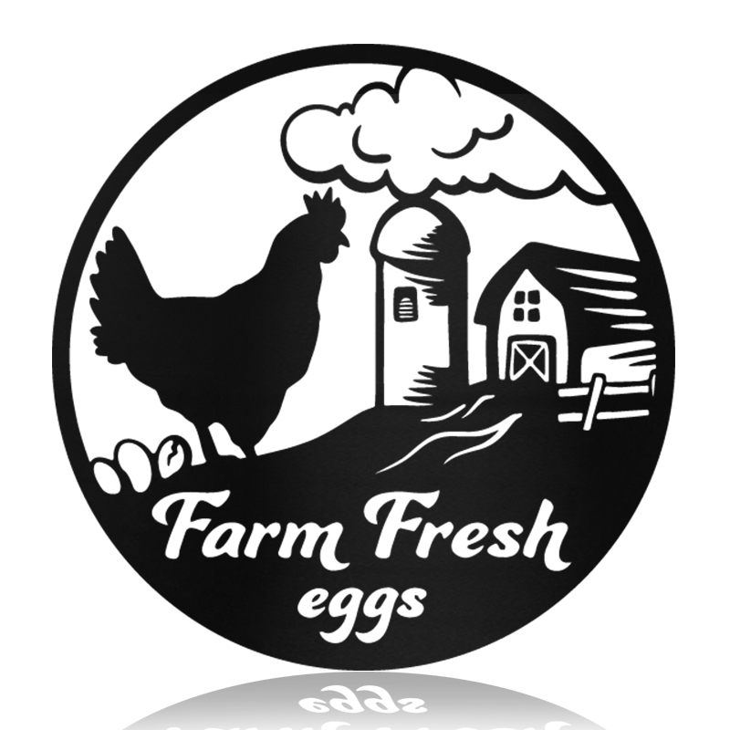 Farm Fresh Eggs Metal Wall Art