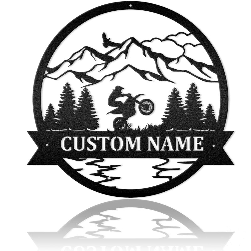 Dirtbike Gifts Special For Family Metal Wall Art