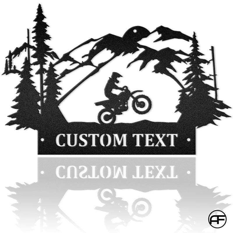 Dirtbike Mountain Motorcycle Metal Wall Art