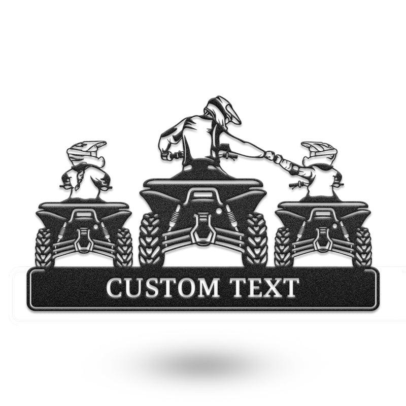 Dad Daughter And Son Custom Metal Wall Art