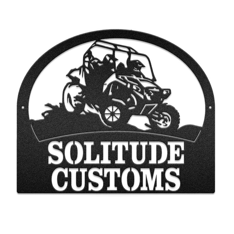 Quad Solitude Custom Motorcycle Metal Wall Art
