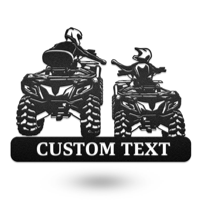 Family Custom American Flag Motorcycle Metal Wall Art