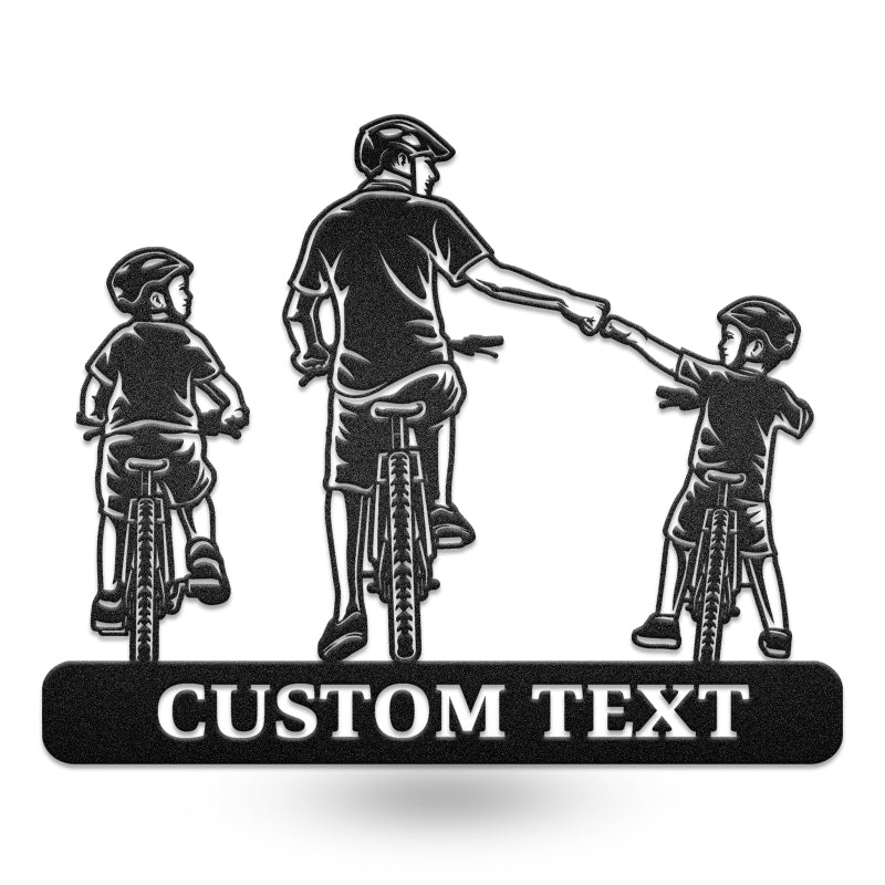 Dad Sons Motorcycle Metal Wall Art