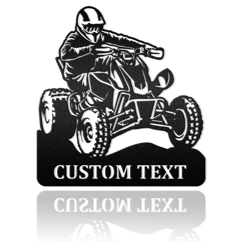 Guy Ride Quad Extreme Dirt Metal Wall Art