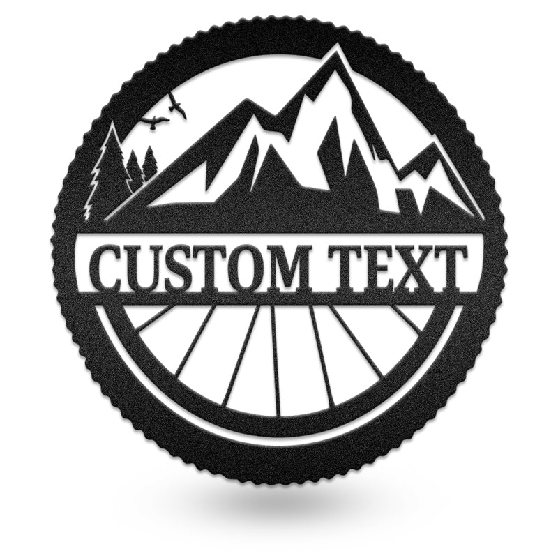 Wheel Mountain Bike Metal Wall Art