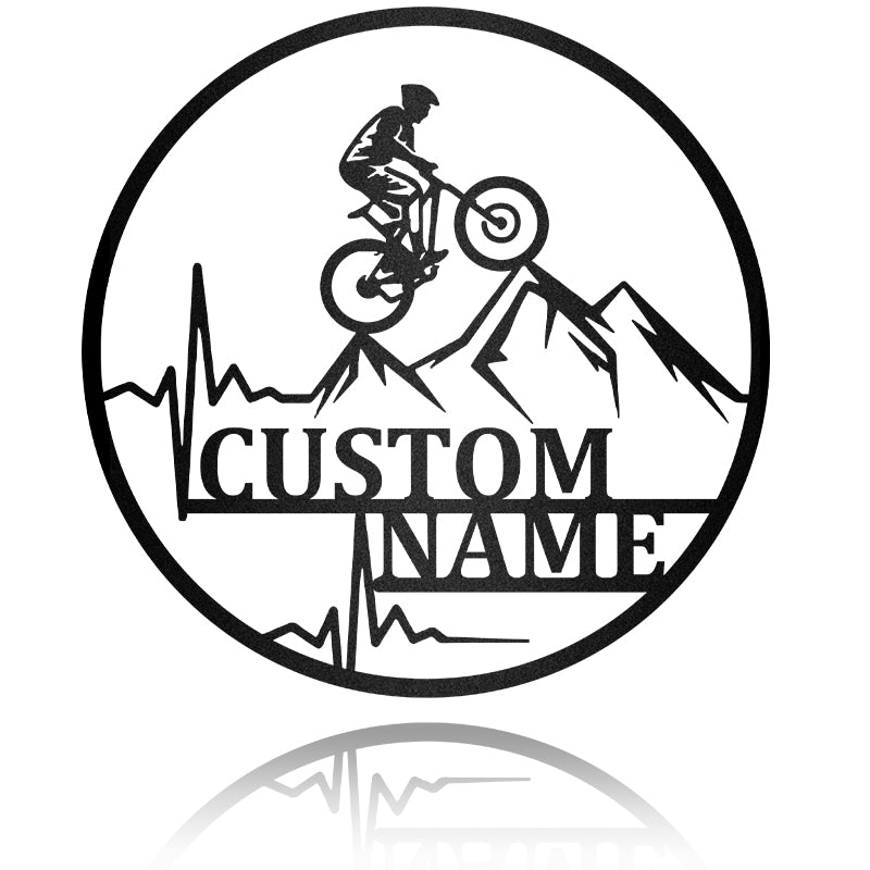 Mountain Bike Downhill Metal Wall Art
