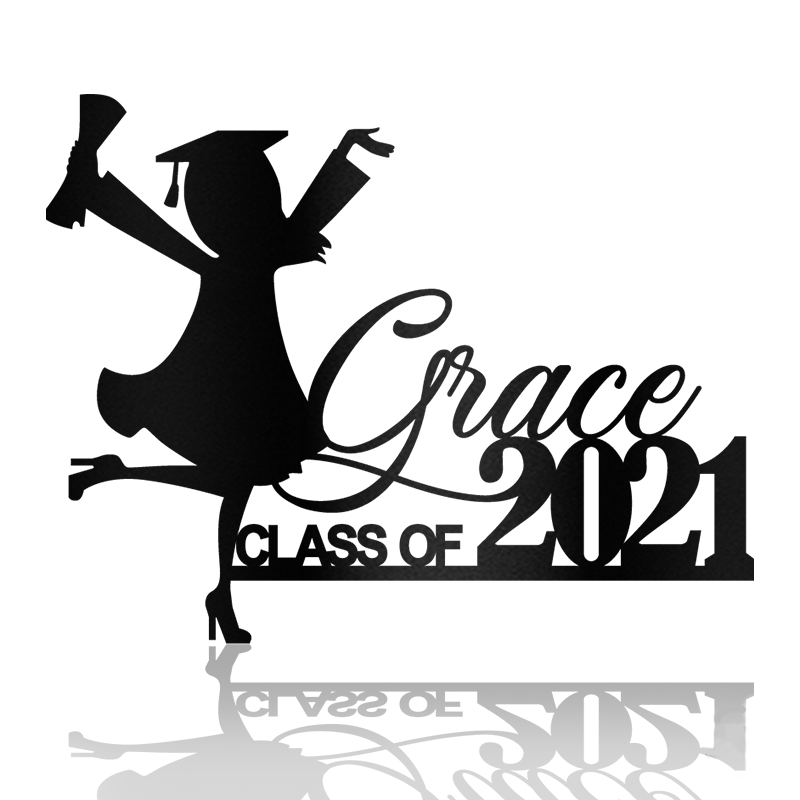 Girl Of Graduation Custom Name Metal Wall Art