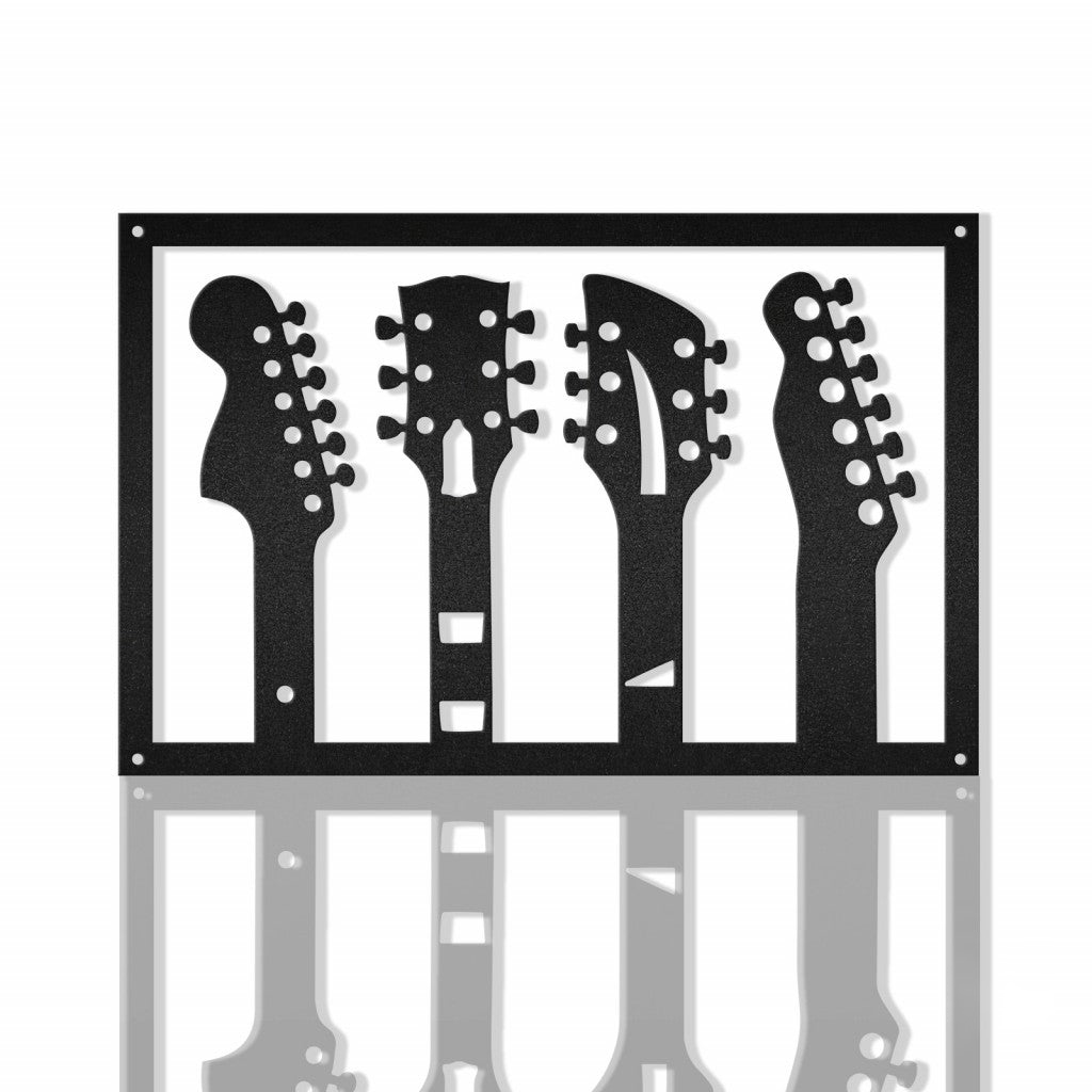 Four Guitars Metal Wall Art