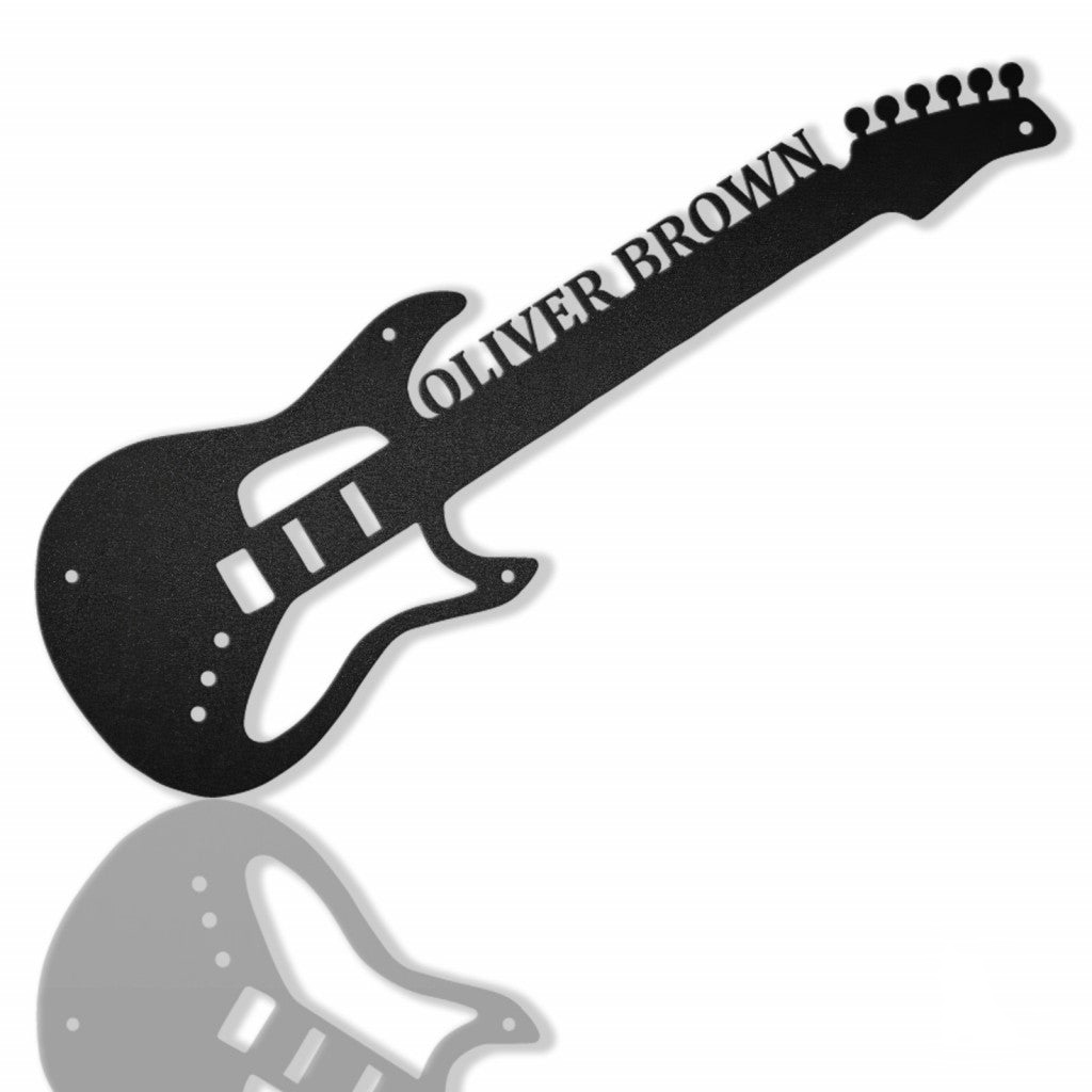 Guitar Bass Personalized Metal Wall Art