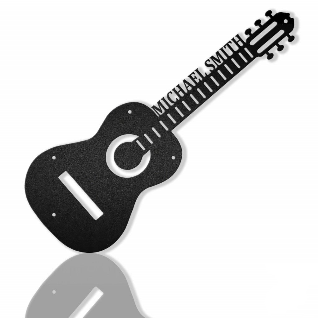 Guitar Classic Monogram Personalized Metal Wall Art