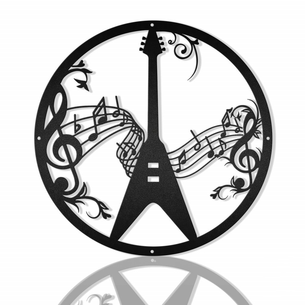 Guitar Monogram Metal Wall Art