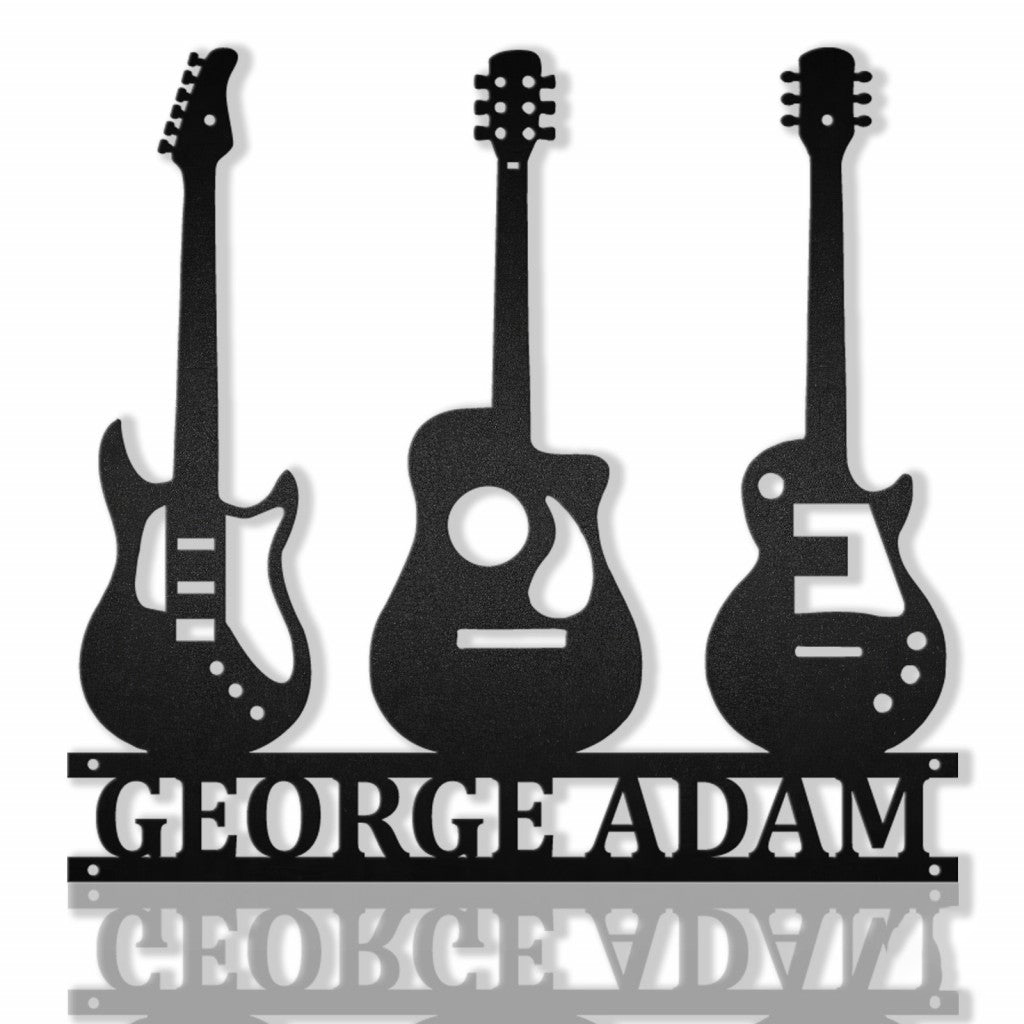 Guitar Personalized Metal Wall Art