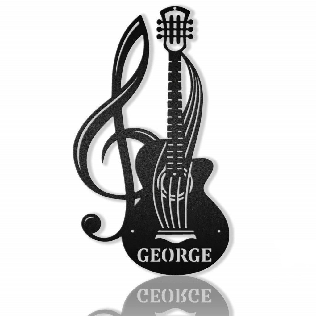 Guitar Personalized Metal Wall Art