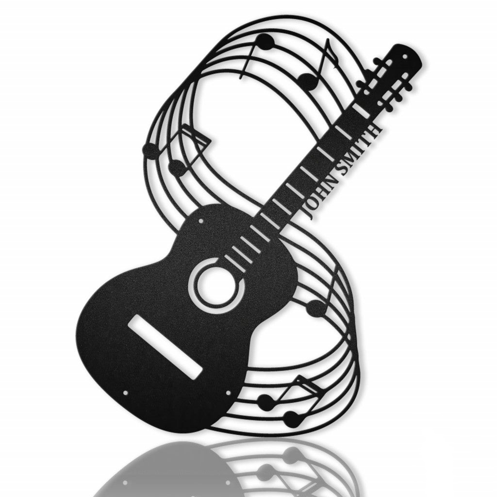 Guitar Personalized Metal Wall Art