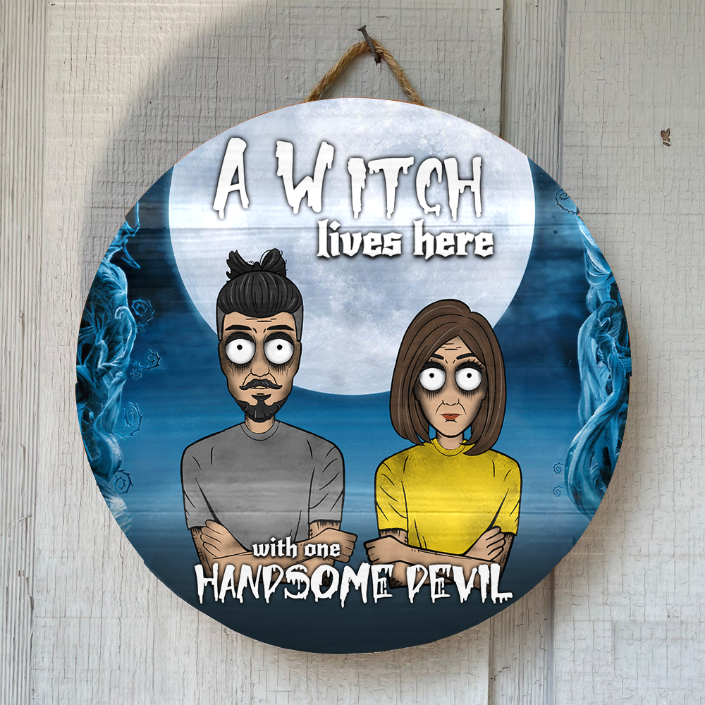 Halloween Family Tim Burton Style Metal Wall Art