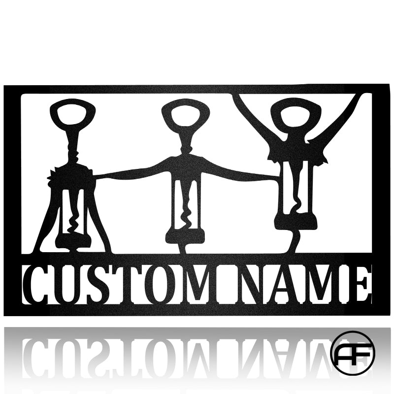 Wine Yoga Metal Wall Art